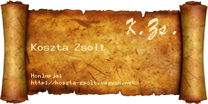 Koszta Zsolt névjegykártya